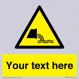 Custom Warning sewage effluent outfall